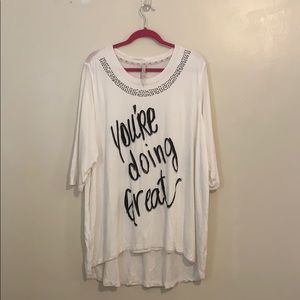 “You’re Doing Great” tunic